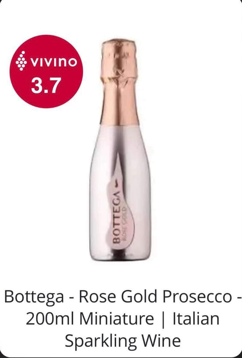 Bottega- Rose Gold Prosecco 200ml