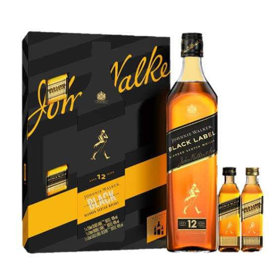 Johnnie Walker Black Label 1L with gift pack (with 2 miniature Black Label)