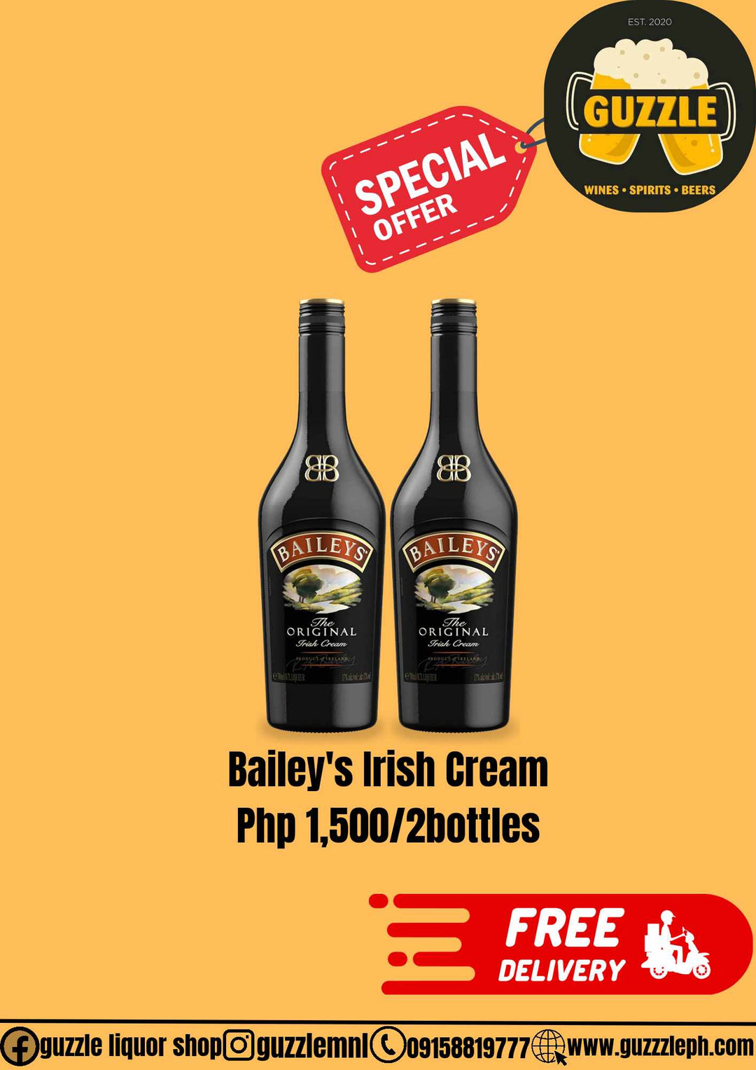 Promo Baileys 2 Bottles