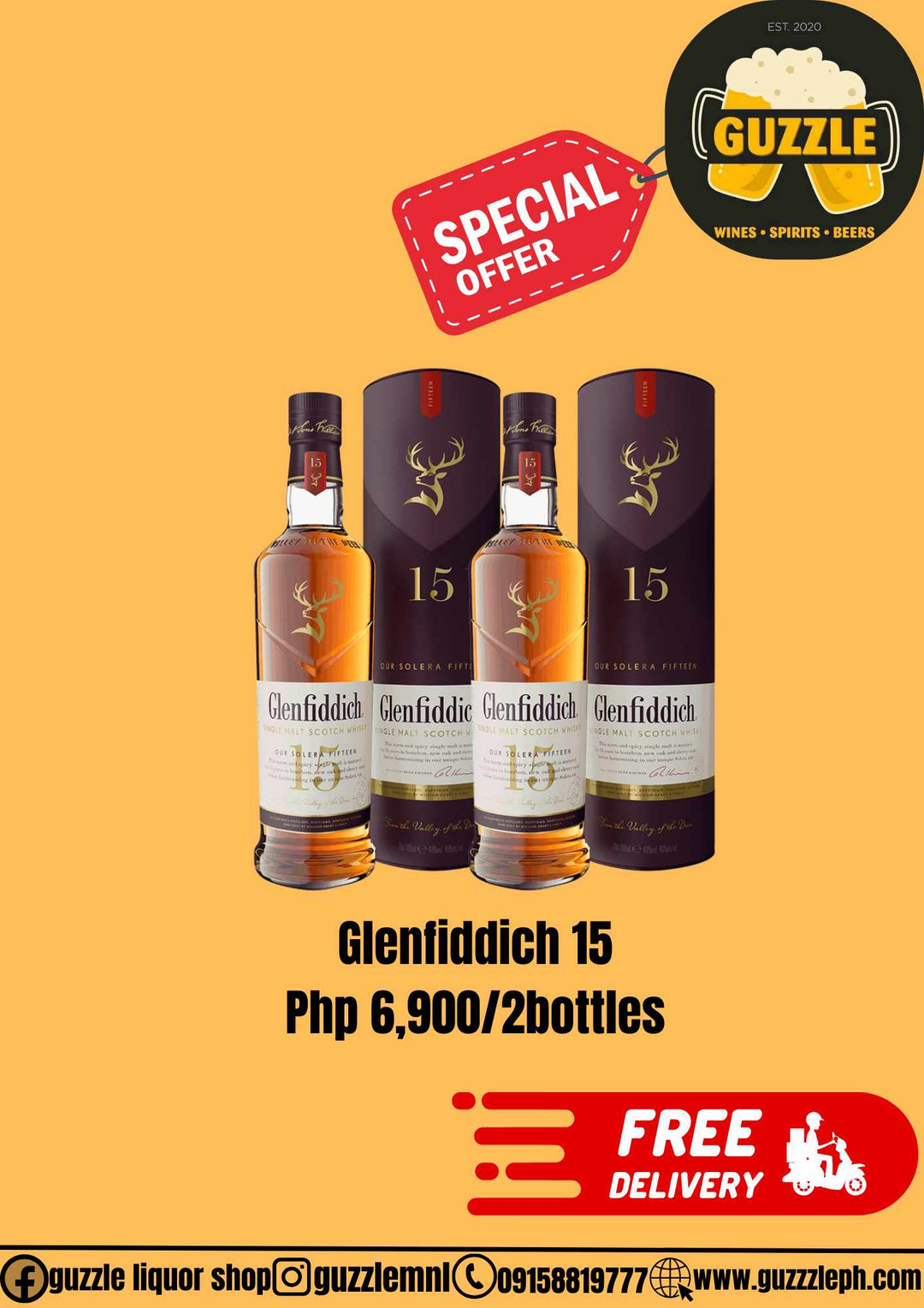 Promo Glenfiddich 15 2 bottles