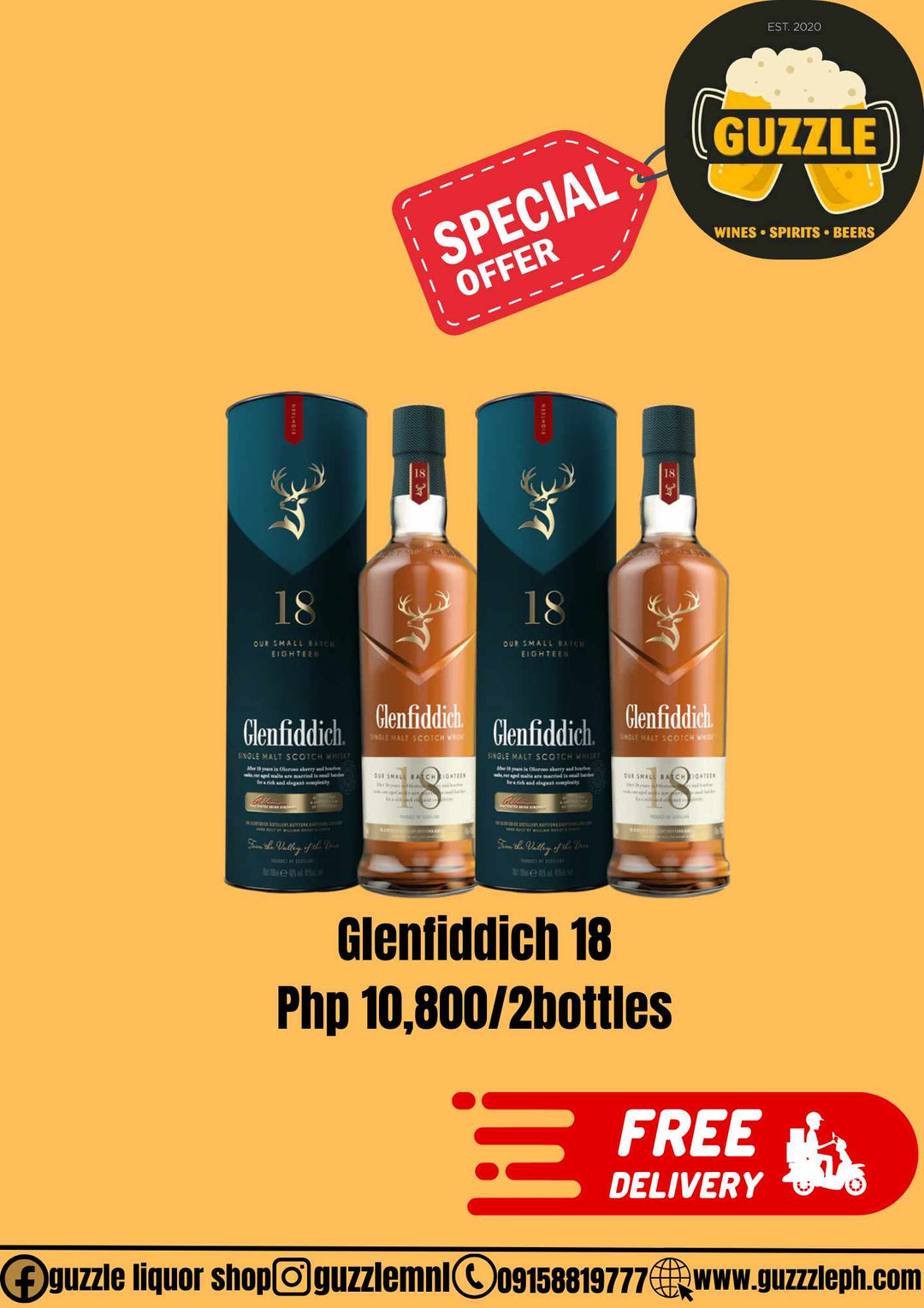 Promo Glenfiddich 18 2 Bottles