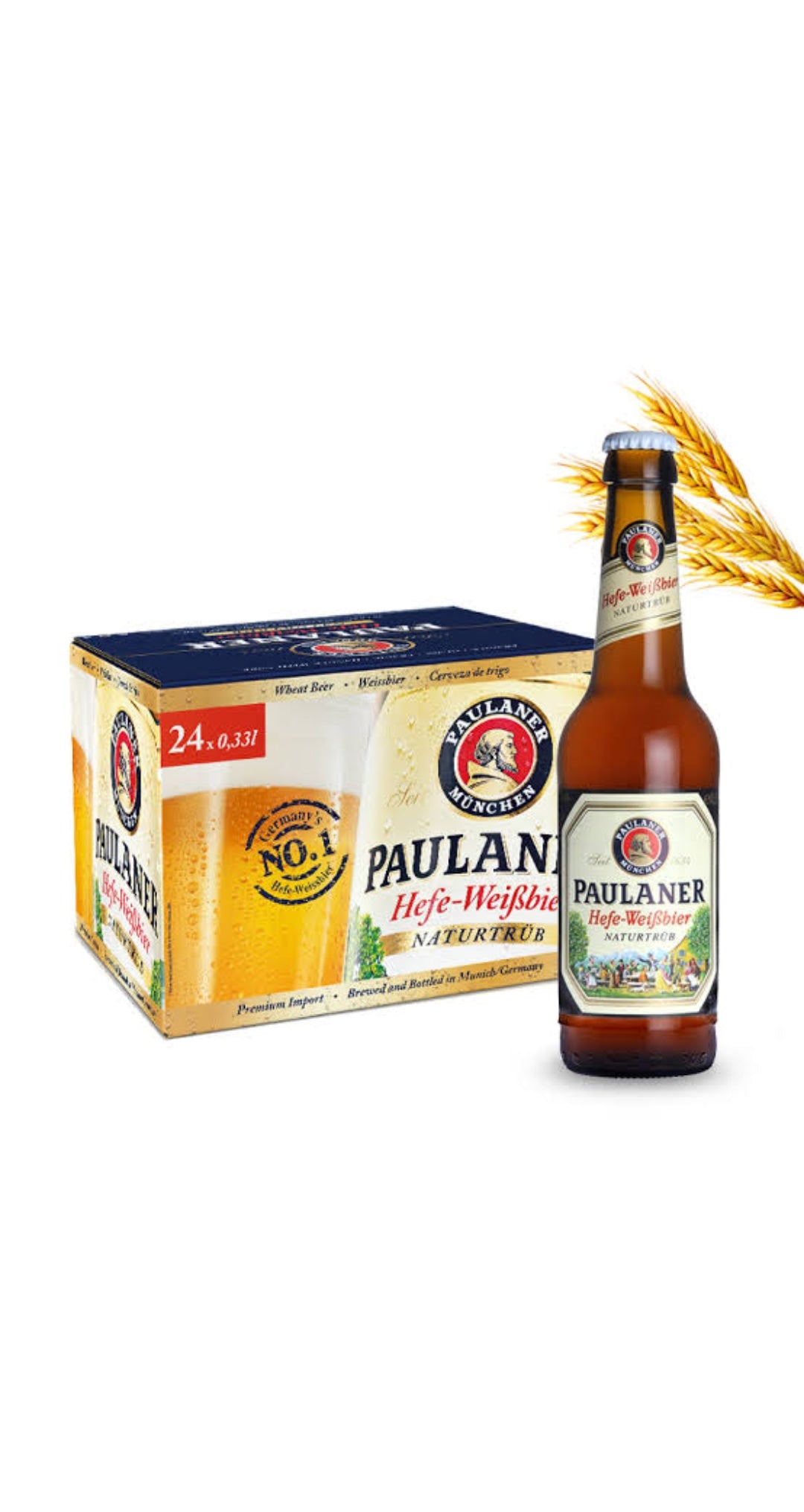 Paulaner Hefe-Weisbier (330ml / 24 Bottles)